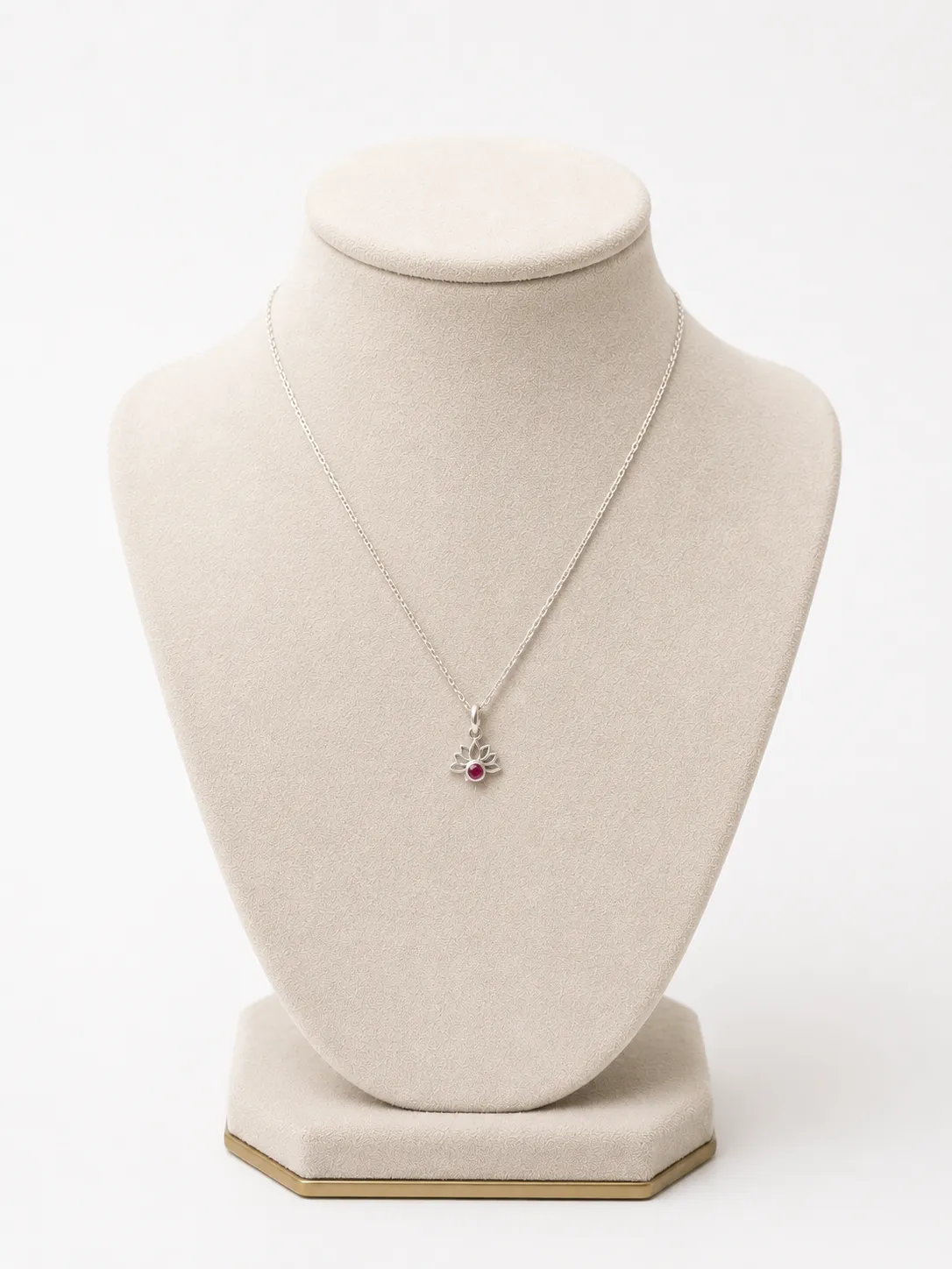 Victoria Jane Lotus collana rubino argento sterling