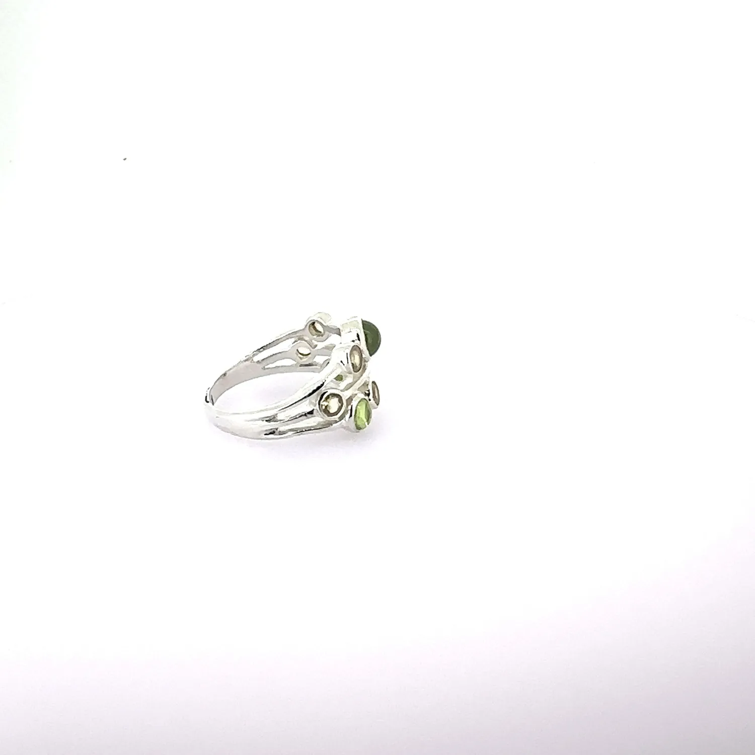 Victoria Jane Raindrops anello argento citrino peridoto
