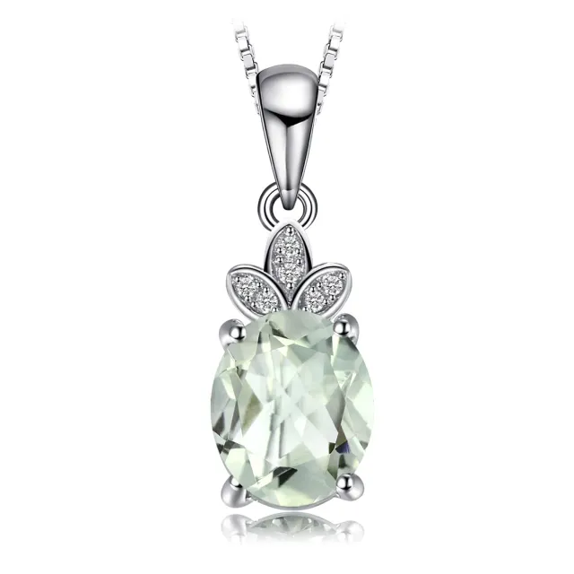 JewelryPalace Classica ovale collana argento 925 ametista verde