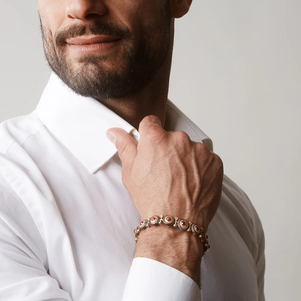 Alfredo Correnti A&C Bracciale Rubini double face