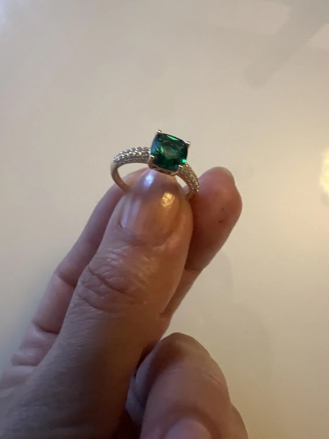 JewelryPalace 1.8ct Anello Argento Dorato Smeraldo Verde