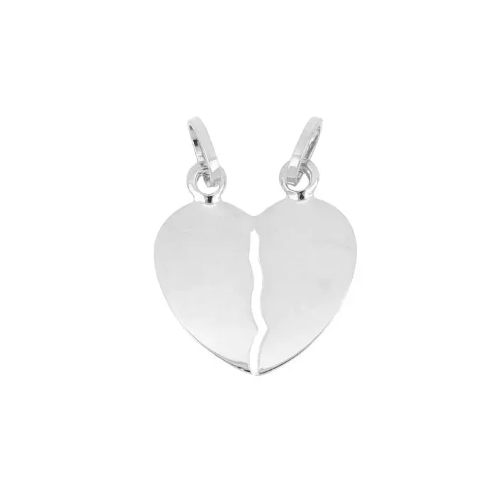 Gioielli Celiento cuore divisibile ciondolo oro bianco 18kt