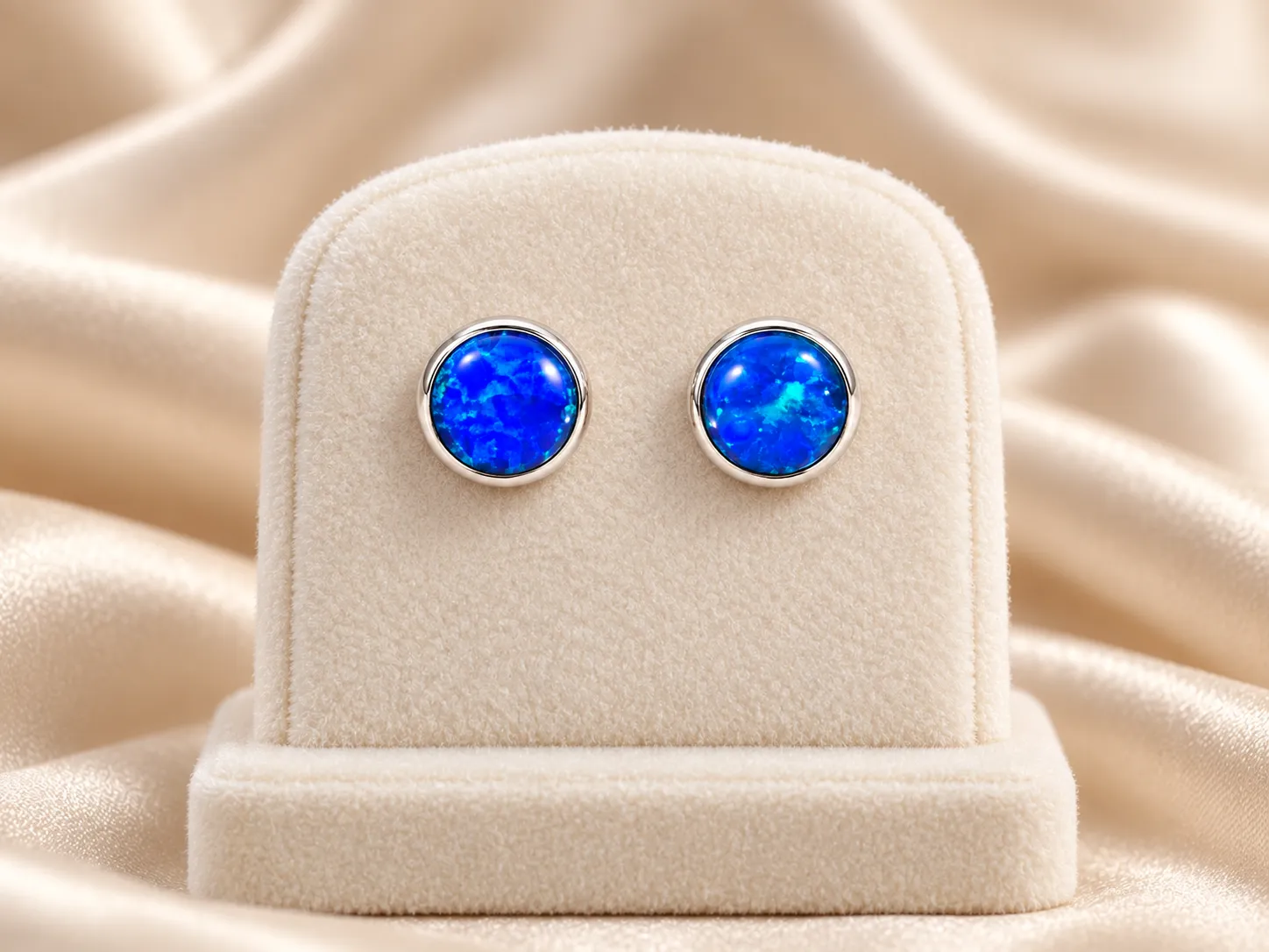 Victoria Jane Opal Studs orecchini lobo argento blu