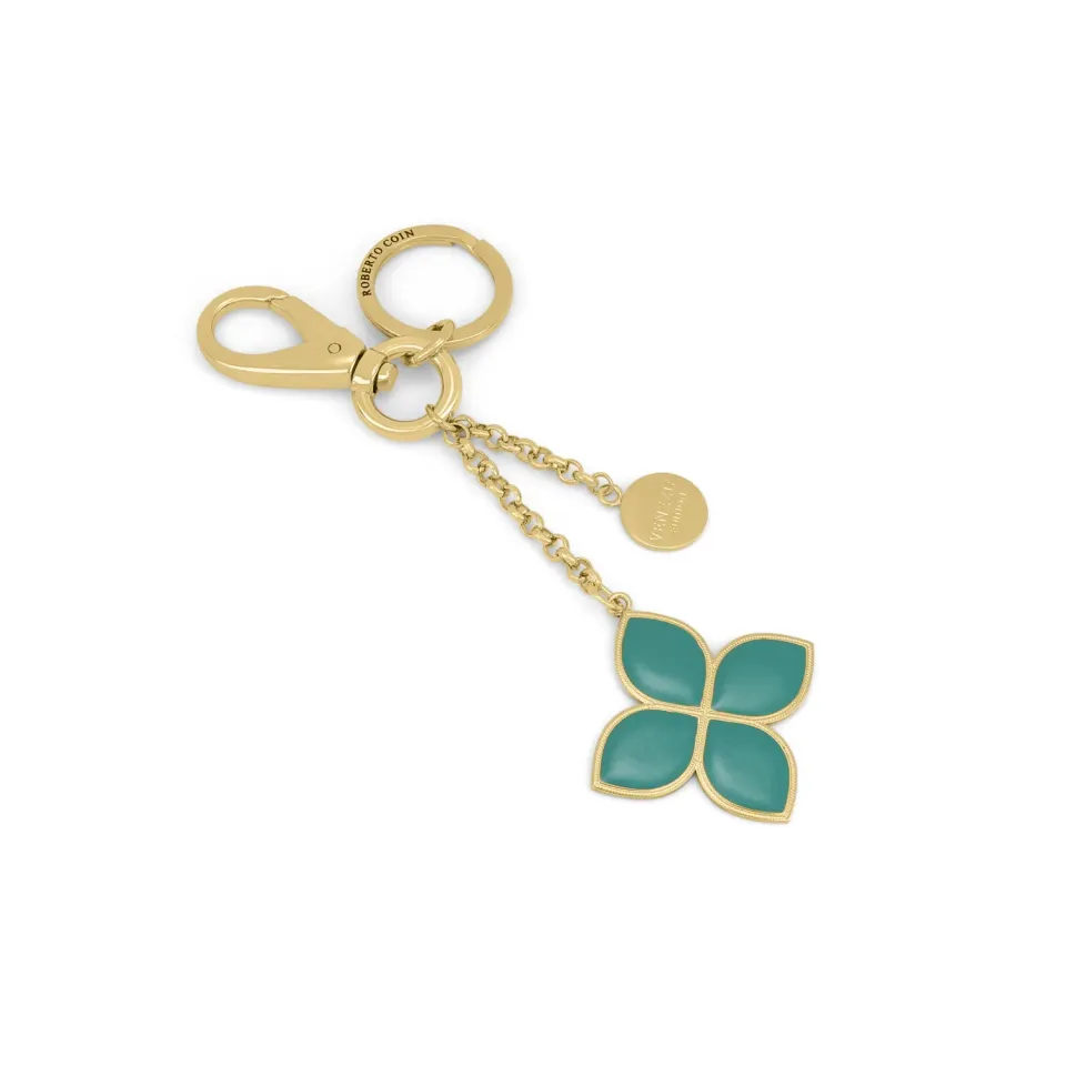Roberto Coin Venetian Princess portachiavi verde quadrifoglio