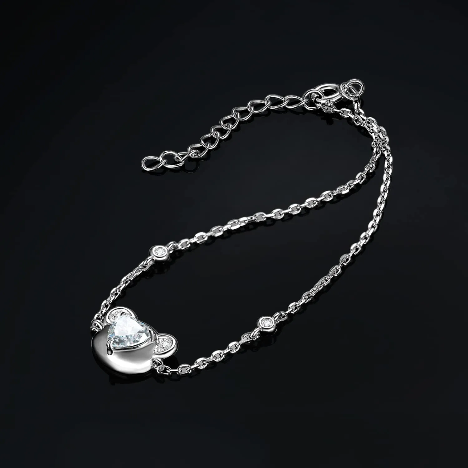 JewelryPalace Orsetto 1.2ct bracciale argento 925 cuore